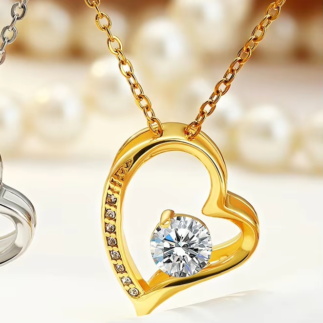 To My Girlfriend - Love Heart Necklace