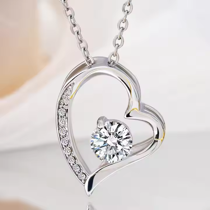 To My Girlfriend - Love Heart Necklace