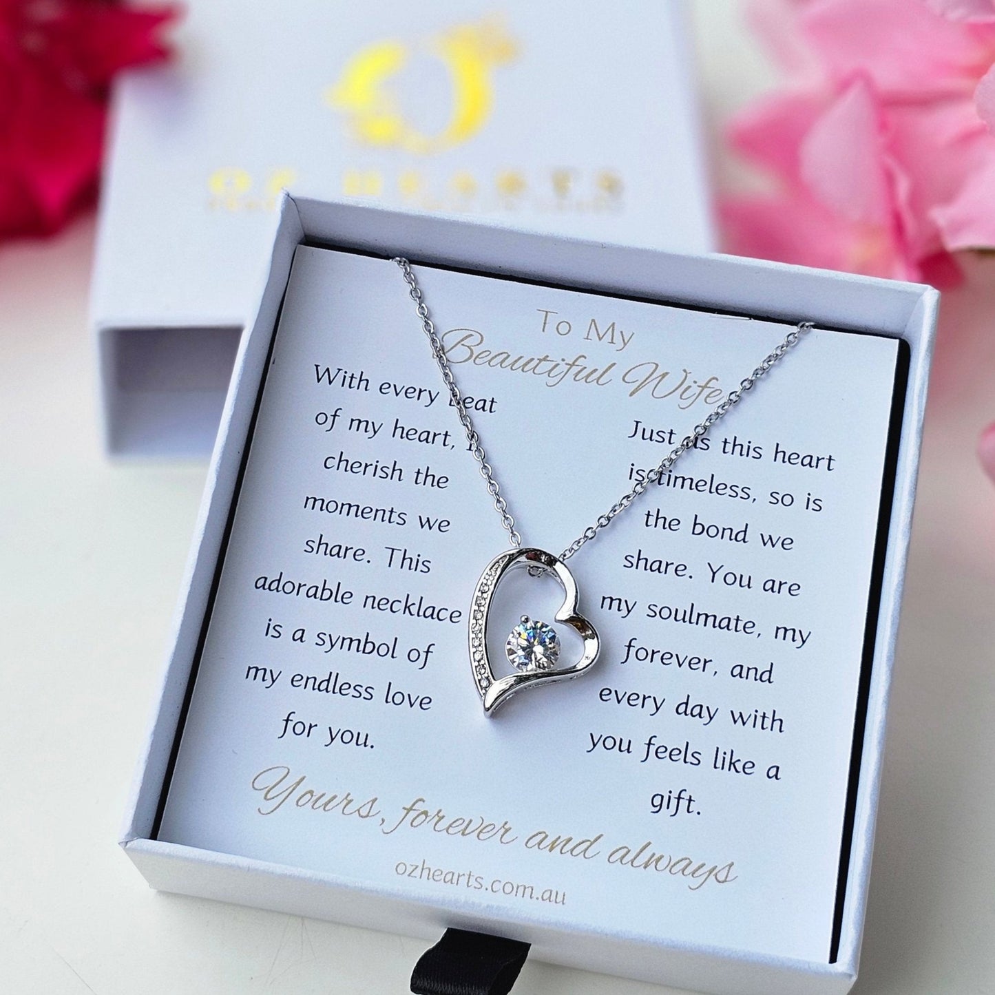 To My Wife - Love Heart Necklace