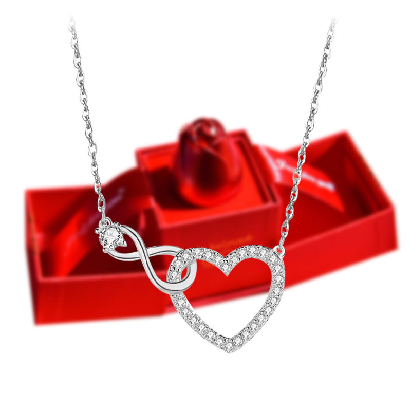 Mother Daughter - Infinity Link Heart Necklace