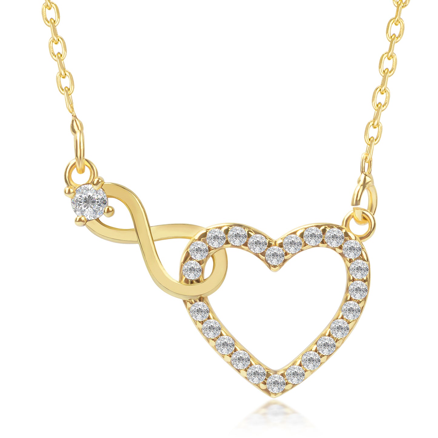 Mother Daughter - Infinity Link Heart Necklace