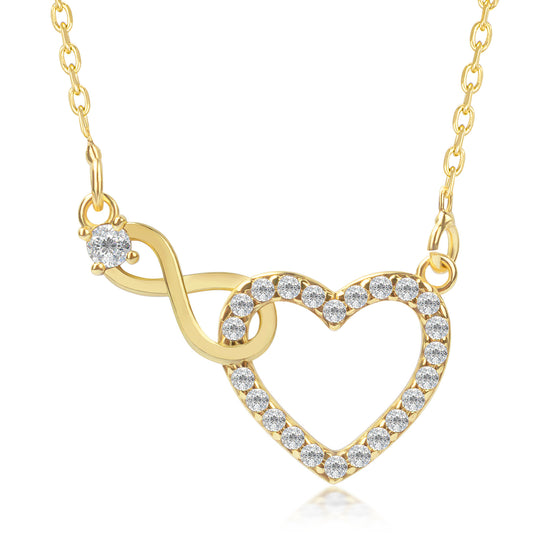 Mother Daughter - Infinity Link Heart Necklace