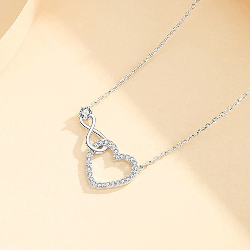 Mother Daughter - Infinity Link Heart Necklace