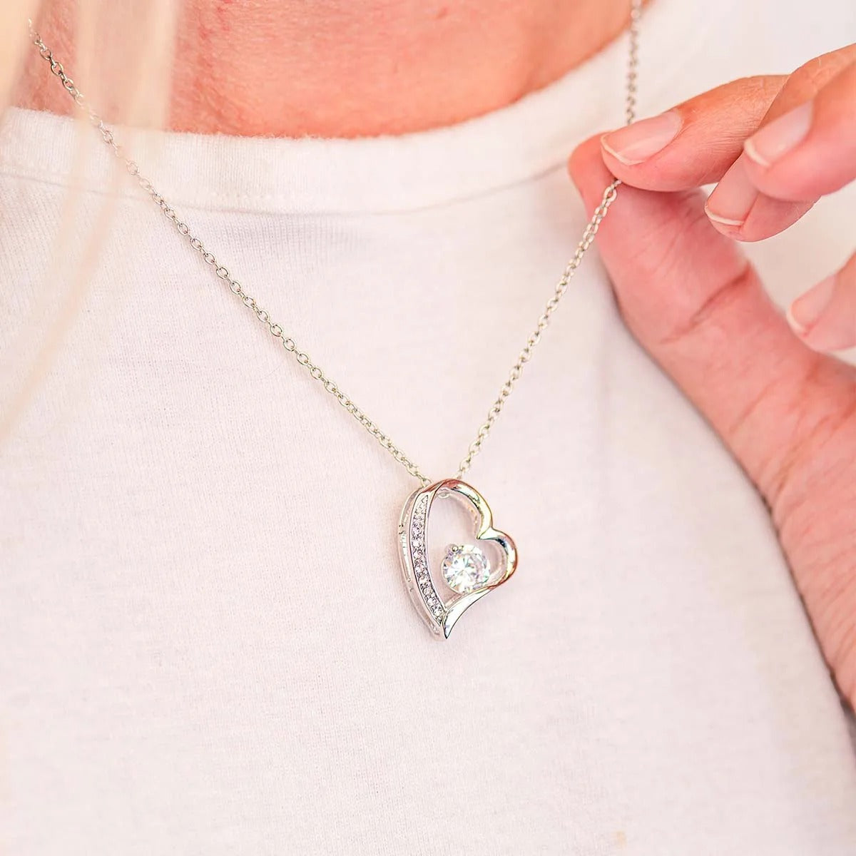 To My Girlfriend - Love Heart Necklace