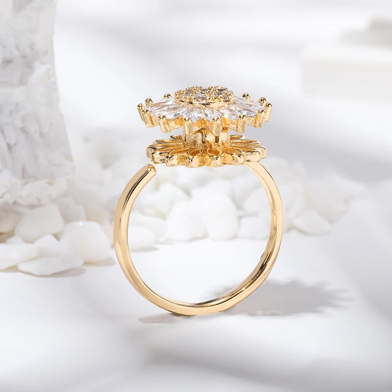 To My Daughter - Sunflower Anxiety Fidget Ring