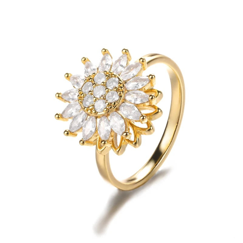 To My Daughter - Sunflower Anxiety Fidget Ring
