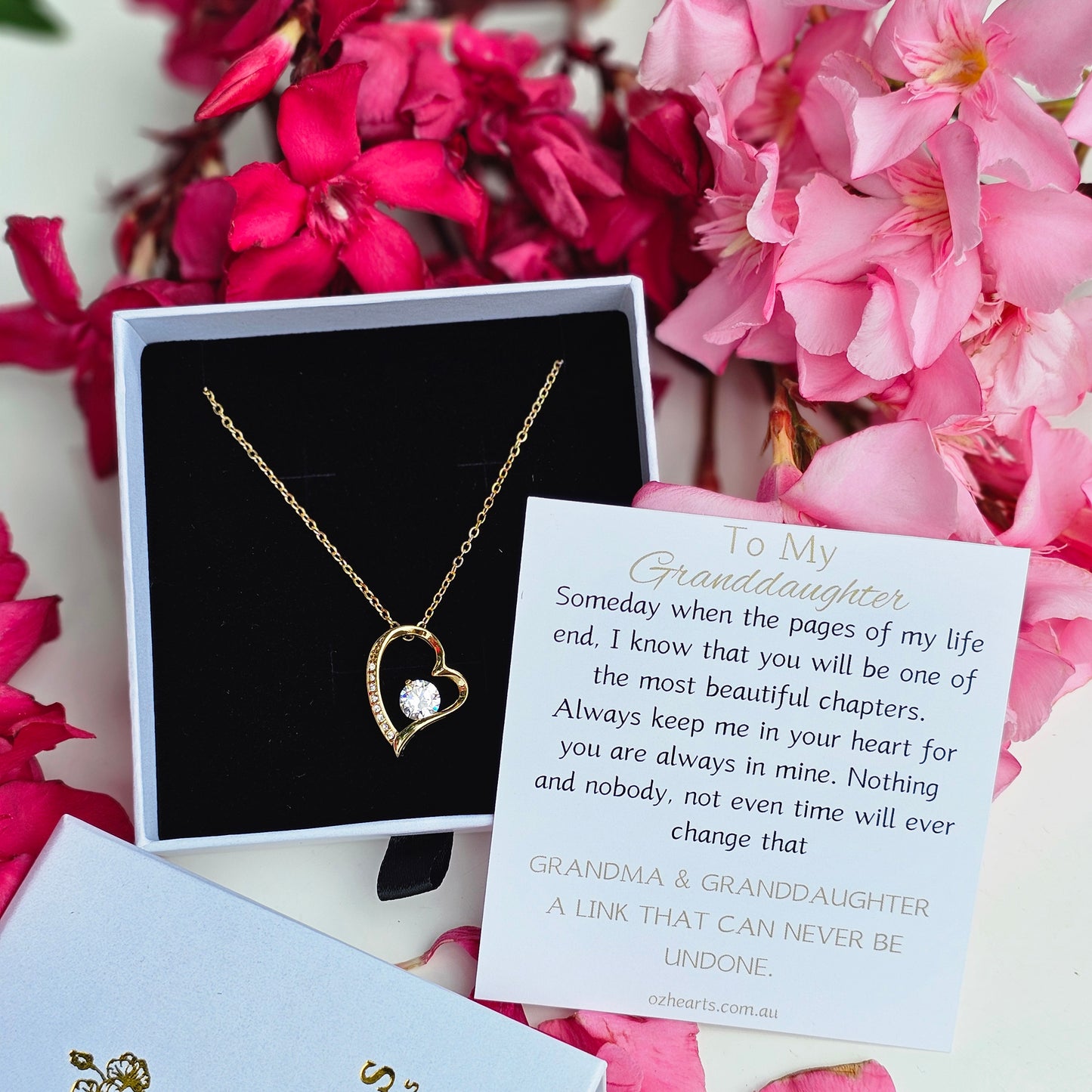 To My Granddaughter - Love Heart Necklace