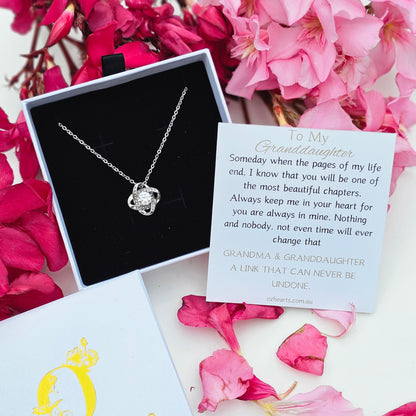 To My Granddaughter - Love Knot Necklace