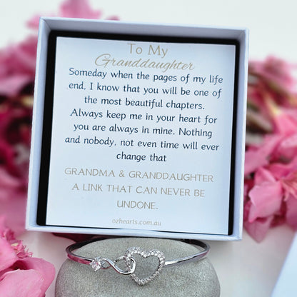 To My Granddaughter - Infinity Heart Bracelet