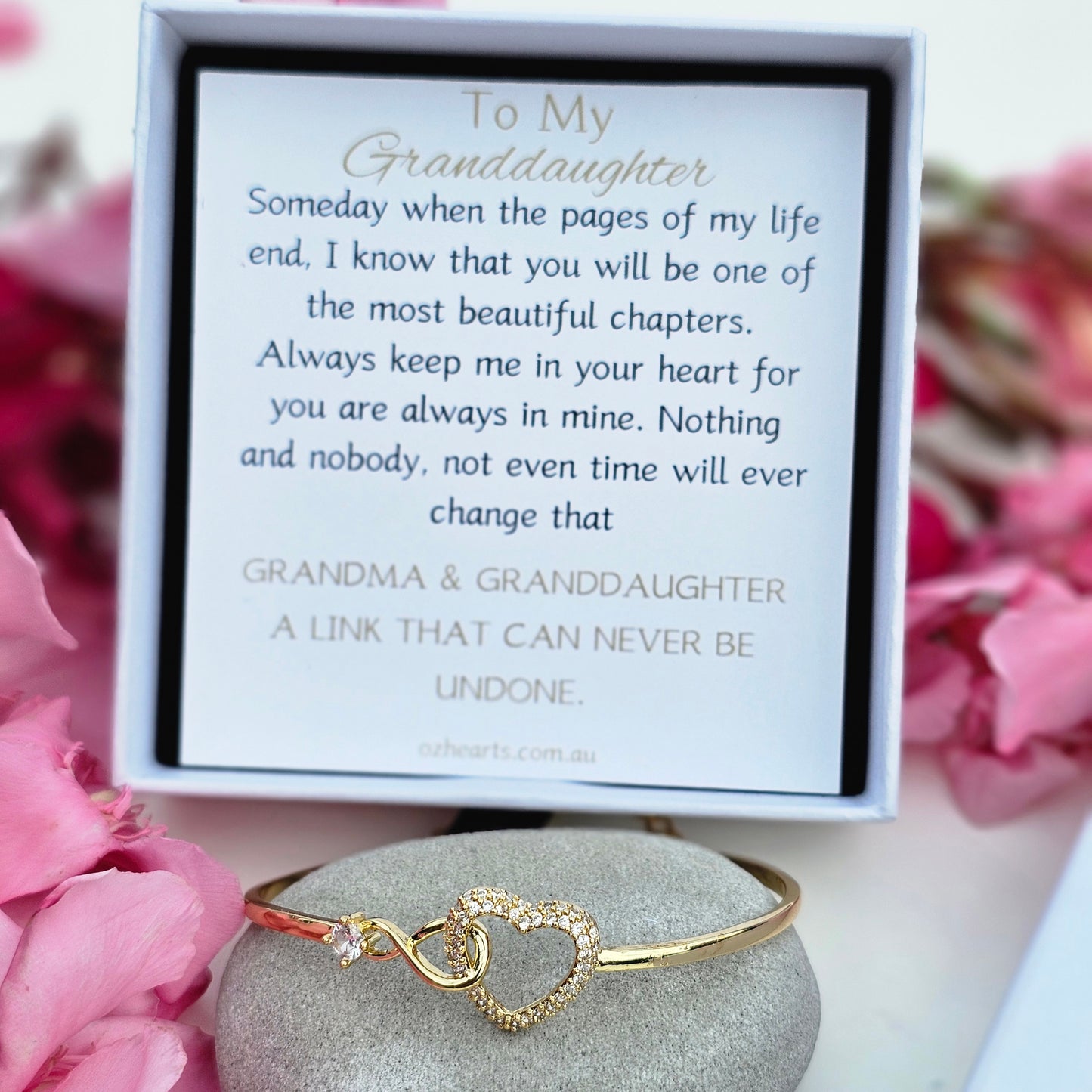 To My Granddaughter - Infinity Heart Bracelet